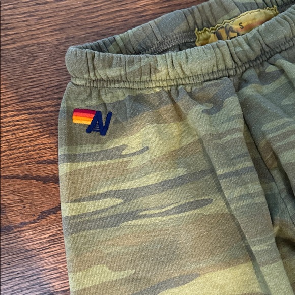 Aviator Nation Camouflage Joggers with Rainbow Stripe - Picture 2 of 3